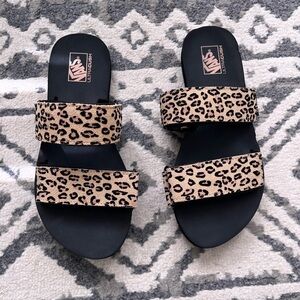 Vans Leopard Slids